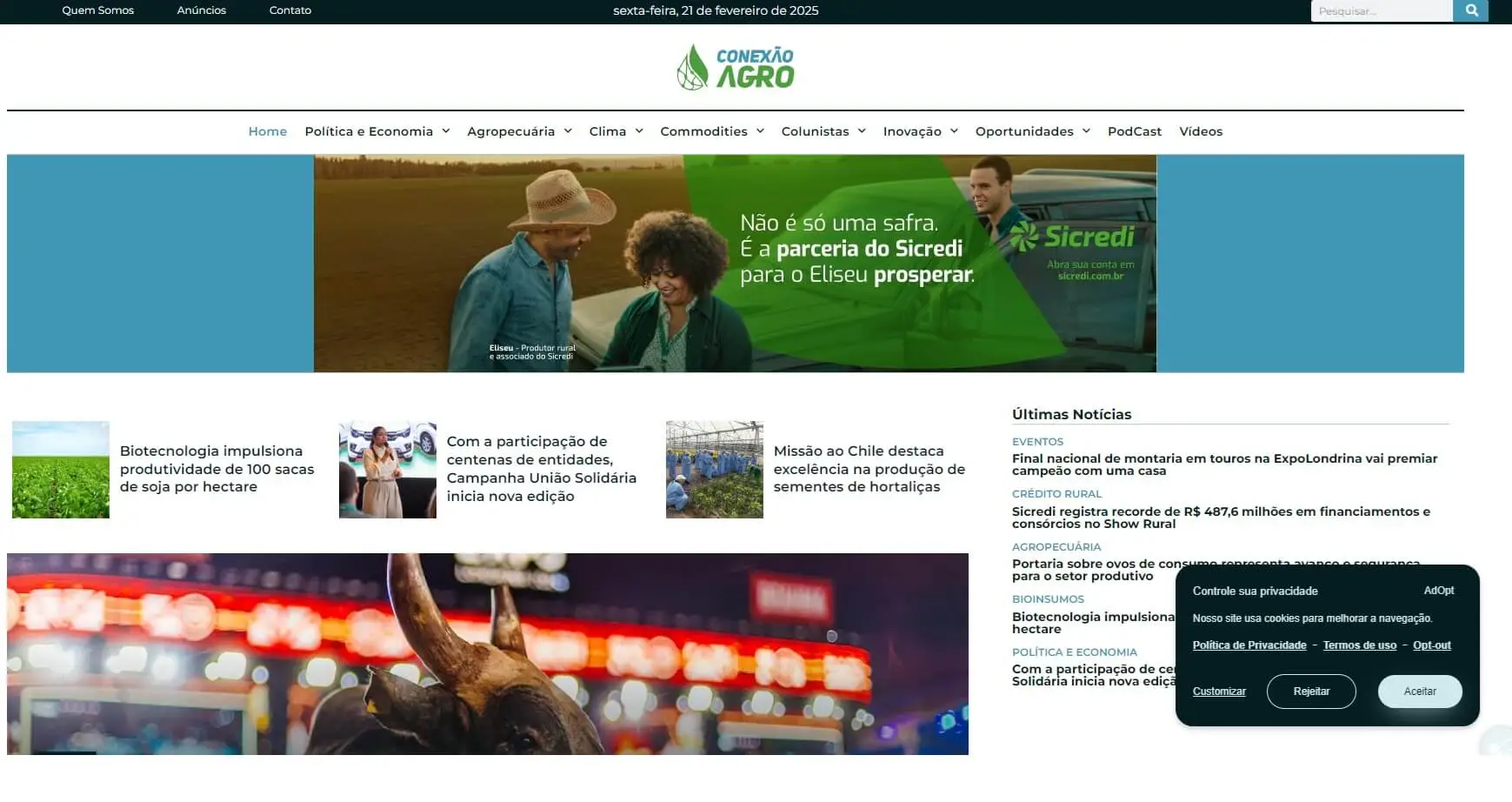 Conexão Agro por Go WEB Portal IBI-ON