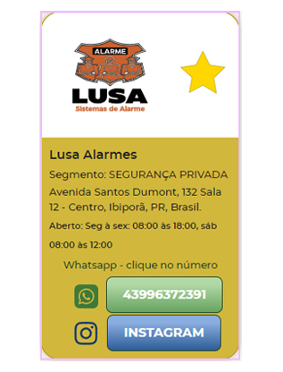 Card Anunciante Modelo IBI-ON